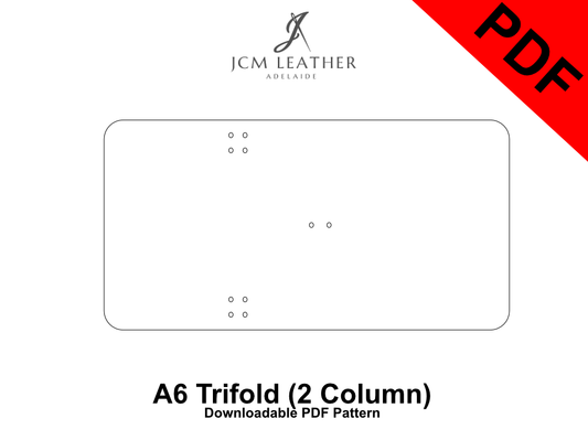 A6 Trifold Journal PDF Pattern (2 Vertical Columns)