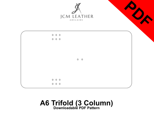 A6 Trifold Journal PDF Pattern (3 Vertical Columns)